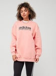 adidas Sportswear All Szn Fleece Graphic Sweatshirt - Beige, Pink, Size Xs, Women
