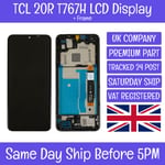 TCL 20 R 5G T767H Replacement LCD Display Screen Touch Display Digitizer +Frame