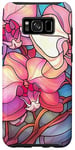 Coque pour Galaxy S8+ Vitrail Fleur Orchidée Floral