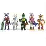 Fnaf Actionfigurer inspirerade av Five Nights at Freddy's leksaker, ledade dockor Perfekt samling och presenter (FMY) 5 pcs