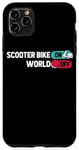 Coque pour iPhone 11 Pro Max Trotinette Scooter Moto Motard - Patinette Mobylette