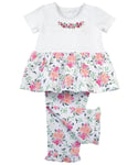 Mini Vanilla Girls' Jersey Floral Summer Cotton Pyjamas - Pink - Size 5-6Y