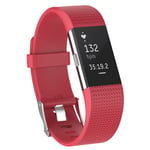 Fitbit Charge 2 Klockband i miljövänligt material - Storlek S Rosa Röd