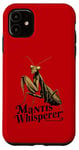Coque pour iPhone 11 Mante religieuse rétro Nature Lovers Mantis Whisperer