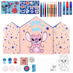 Disney Stitch Advent Calendar Xmas Art & Craft Stationery Set Kids Christmas