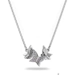 Swarovski smykke Lilia necklace Butterfly, White, Rhodium plated - 5636421