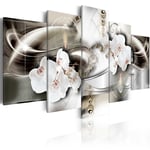 Billede - Orchids among the waves of gold - 100 x 50 cm - Standard