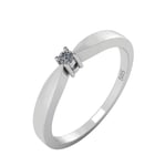 Henrik Ørsnes Design 14 Karat Vitguld Ring Med Diamant 0,03 Carat W/si 50-00552L-1855-50