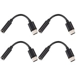 4X USB C to 3.5mm Headphone/Earphone Jack Cable Adapter,Type C 3.1 Male2311