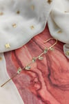 Gold and Silver Leaf Ear Wrap Crawler Ear Climber Zircon Hook Earring