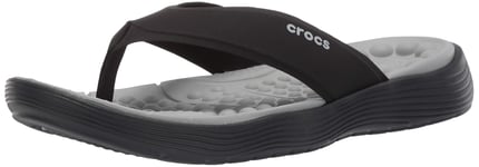 Crocs Men's Reviva Flip Flop, Black, 4 M US