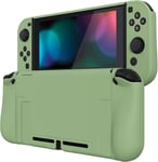 Upgraded Coque De Protection Dockable Pour Nintendo Switch,Housse Étui Boîtier Dure Ergonomique Et Séparable Pour Switch Joycon-Vert Matcha