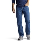 Lee Men's Regular Fit Straight Leg Trousers Jeans, Pepperstone, 32 W/34 L