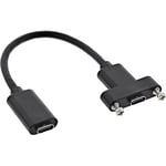 InLine 33441H Câble Adaptateur USB 3.1 Femelle C vers Prise Femelle C 0,2 m