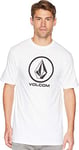 Volcom Men's Crisp Stone Short Sleeve Tee T-Shirt, White, XXL