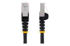 StarTech.com 1m CAT6a Ethernet Cable - Black - Low Smoke Zero Halogen (LSZH) - 10GbE 500MHz 100W PoE++ Snagless RJ-45 w/Strain Reliefs S/FTP Network Patch Cord - patchkabel - 1 m - sort