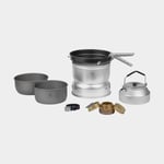 Trangia Spritkök 25 Large, 1000 W + 2 kittlar i HA / hårdanodiserad aluminium 1 stekpanna NS Non Stick-teflon vindskydd UL UltraLight-aluminium kaffepanna griptång rem, T-Tenol (1 liter)