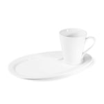 Holst Porzellan BV 030 Set 2 MP Assiette de service/petit-déjeuner en porcelaine avec tasse à café/gobelet Heike 0,28 l