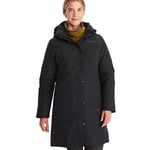 Marmot Wm's Chelsea Coat, Manteau d'hiver à capuche imperméable et isolé, parka en duvet chaude et coupe-vent, doudoune respirante, Black, XXL Femme