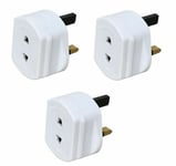 3x Electric Shaver Razor Adaptor Toothbrush Plug Socket Converter 2 To 3 Pin 1A