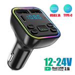 Dual USB Car FM Transmitter USB Charger Bluetooth Car Charger Car Accessories