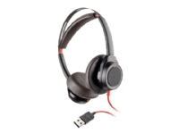 Poly Blackwire 7225 - Headset - på örat - kabelansluten - aktiv brusradering - USB - svart - Certifierad för Microsoft-teams