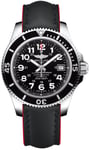 Breitling Watch Superocean II 42 Leather Black Red