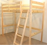 STRICTLY BEDS&BUNKS High Sleeper Loft Bunk Bed with Sprung Mattress (20cm), 2ft 6 Single