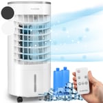 Portable Air Cooler Humidifier Conditioning Fan Ice Box Chiller Remote 65W White
