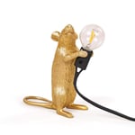 SELETTI Mouse Lamp Gold, Standing