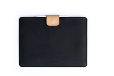 CITYSHEEP iPad Pro 11 inch sleeve, iPad Air 10.9”, iPad Air 10.5” 3/4, iPad 9th /8th /7th Generation, iPad 9.7”. Fits with Smart Keyboard, Folio or Cover attached. Natural Wool Felt, Leather. Black.