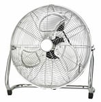 14" Chrome High Velocity Electric Cooling Fan 3 Speed Free Standing Gym Fan New