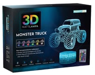 Powerpal 3D-Natlampe Monster Truck, Børnelampe