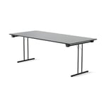 Fällbart bord Dinner Style, Storlek 180x80 cm, Bordsskiva Svart, Stativ Svart