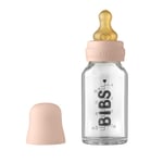 BIBS Baby Glass Bottle Complete Set Latex Blush 110ml