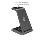 ZYD 3 In1 Wireless Charger Stand for Iphone11/XR/Xs/Airpods3/Iwatch5 Fast Wireless Charging for Samsungs20/S10/Watch/Buds,B