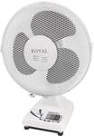 Bordsfläkt A180 Ø30 Cm, Vit, Oscillerande Med 3 Hastigheter För Bord Eller Vägg, 35W, 220-230V 50/60 Hz.