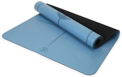XY-M Yoga Mat The World's Best Eco-Friendly, Non Slip Yoga Mat With The ORIGINAL Unique Alignment Marker System. Biodegradable Mat Made With Natural Rubber & A Warrior-like Grip (black) (Color.