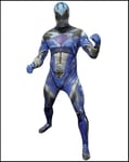 Power Ranger Morphsuit Mens XL Adult Blue Fancy Dress Costume Stag Do Halloween