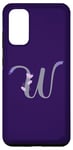 Galaxy S20 Purple Elegant Lavender and Butterfly Monogram W Case