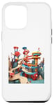 Coque pour iPhone 13 Pro Max T-shirt à col rond en marbre