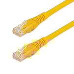 StarTech.com Câble Ethernet CAT6 de 6,1 m – Câble Ethernet Gigabit Cat 6 Gigabit – 650 MHz 100 W PoE RJ45 UTP moulé avec soulagement de Traction/Test de fluke/câblage certifié UL/TIA (C6PATCH20YL)