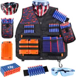 UWANTME Kids Tactical Vest Kit for Nerf Guns N-Strike Elite Series with Refill D