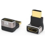 Fuj:tech HDMI Ultra High Speed 90° vinklad adapter, version 4