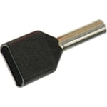 500 st Genomföring Isolerad dubbel 2x1,5 mm² svart