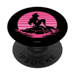 Disney The Little Mermaid Ariel Silhouette in Pink PopSockets Swappable PopGrip