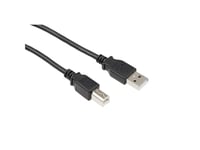 USB-A til USB-B-kabel 3m (sort)
