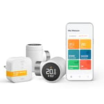 tado° Smart Thermostat X, kit de démarrage avec Bridge X, Gestion du radiateur Via Une Application et Une Enceinte connectée (Alexa, Siri, Google Assistant), Pas Compatible avec tado° V3+
