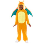Amscan 9918508 - Unisex Officially Licensed Pokémon Charizard Hooded Jumpsuit Kids Fancy Dress Costume Age: 6-8yrs