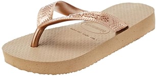 Havaianas, Women's, Top Tiras (Mini Me), Flip Flop, Rose Gold, 10/11C UK